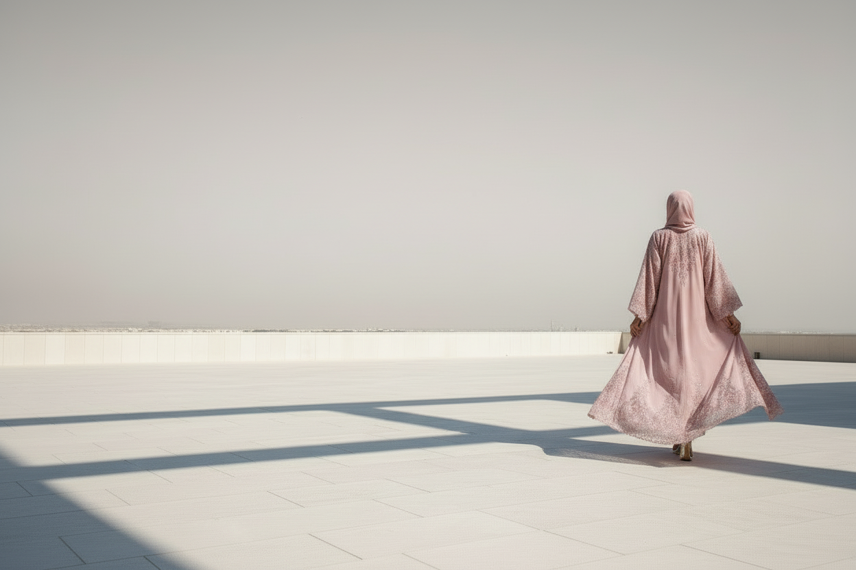 On doit voir toute sa silhouette et elle doit etre dehors